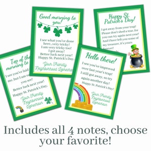 Printable Leprechaun Notes Leprechaun Trap Note From Your Friendly ...