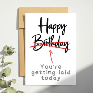 Dirty Geburtstagskarte zum Ausdrucken, freche Geburtstagskarte, Sexy Geschenk für Ihn, Dirty Birthday Card, Last Minute Karte für Erwachsene