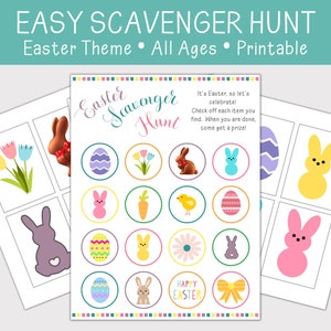 Easter Scavenger Hunt for Toddlers-Kindergarten Easter Game Indoor Look and Find I Spy Game Montessori Easter Activity Montessori Spring