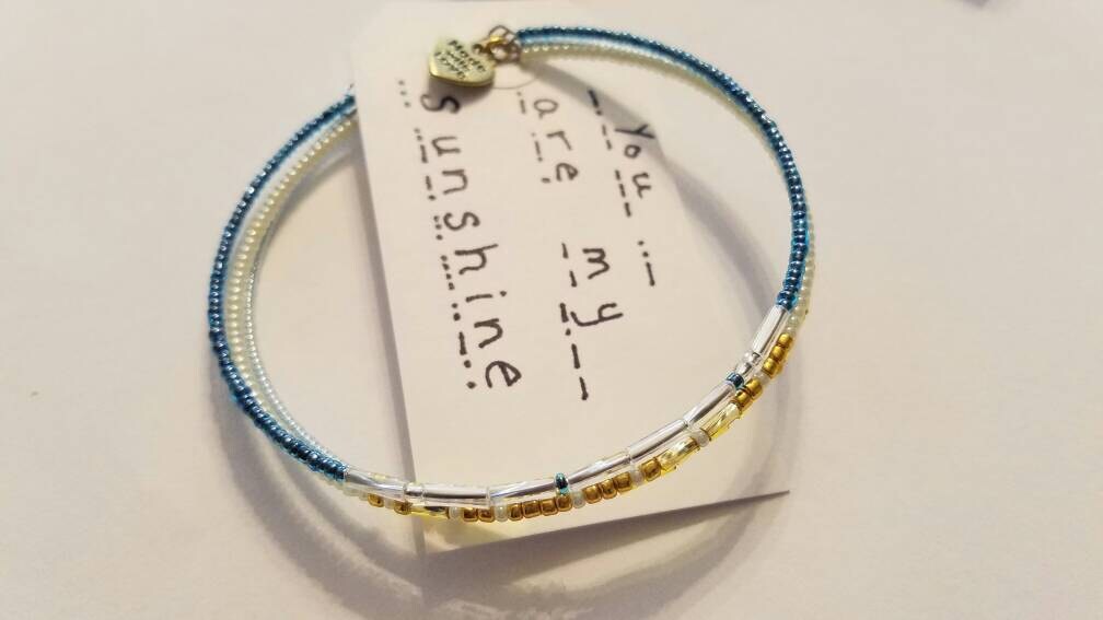 i like girls morse code bracelet