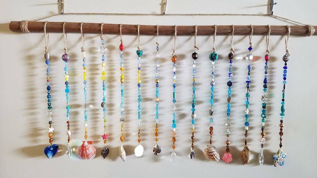 Beaded Curtain Extra Large Palm Tree Window Turtles Shells Shark