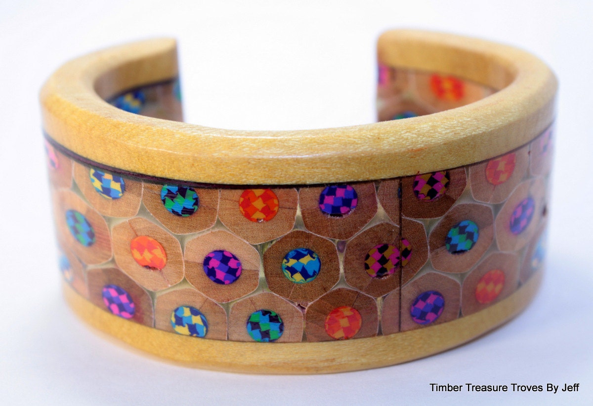 Colored Pencil Cuff Bracelet Colored Pencil Jewelry Cuff