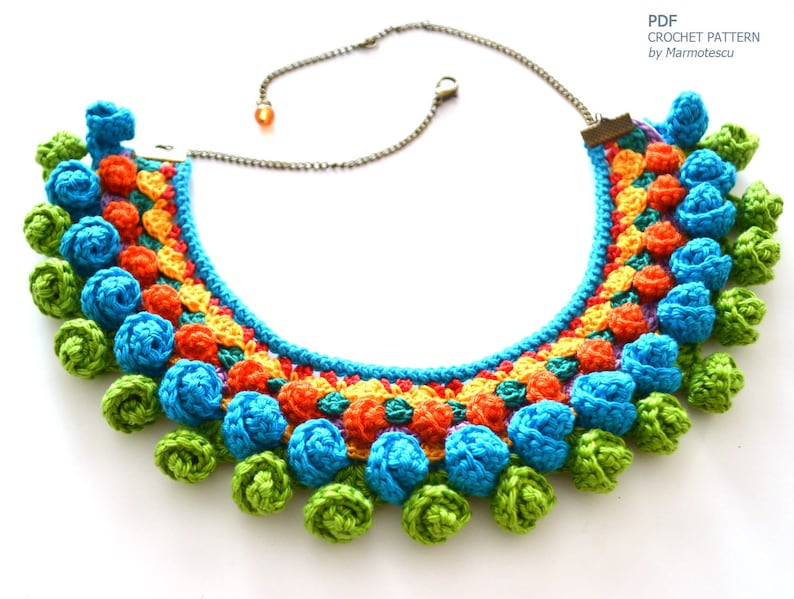 Modern Pattern for Crochet Jewelry Necklace and Earrings Etsy