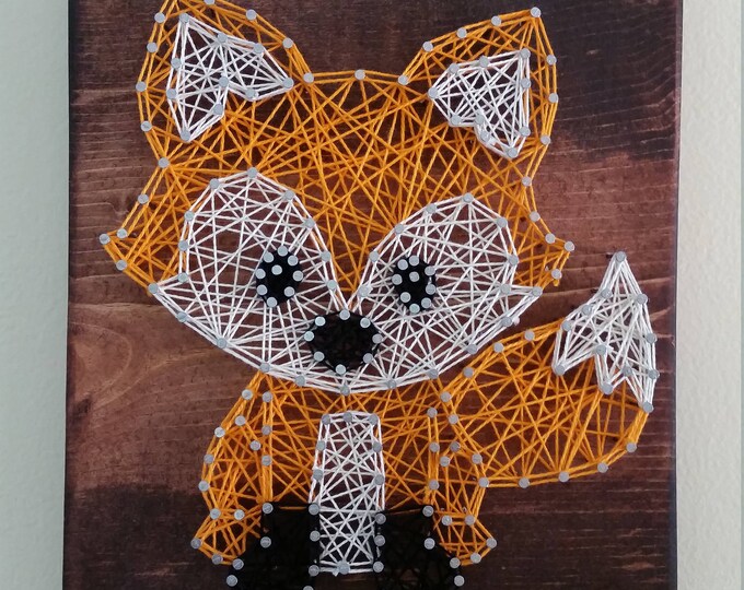 Fox String Art Woodland Nursery String Art Baby Decor Etsy