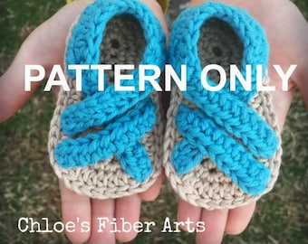 Trail Trekkers Sandal Crochet Pattern, crochet sandal pattern, infant sandal pattern, chaco style sandal pattern