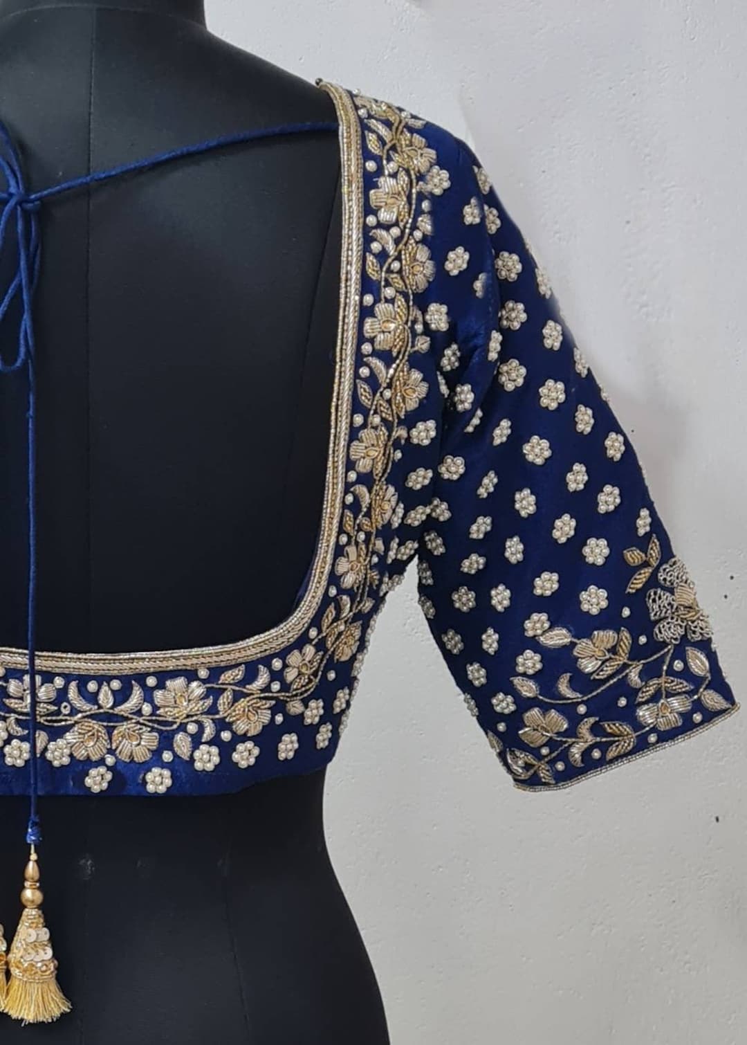 Ribbon Blouse Navy