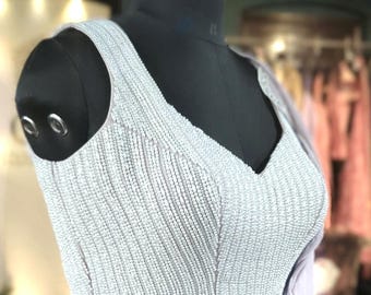 Custom Silk Blouse: Hand Embroidered Pearl Work