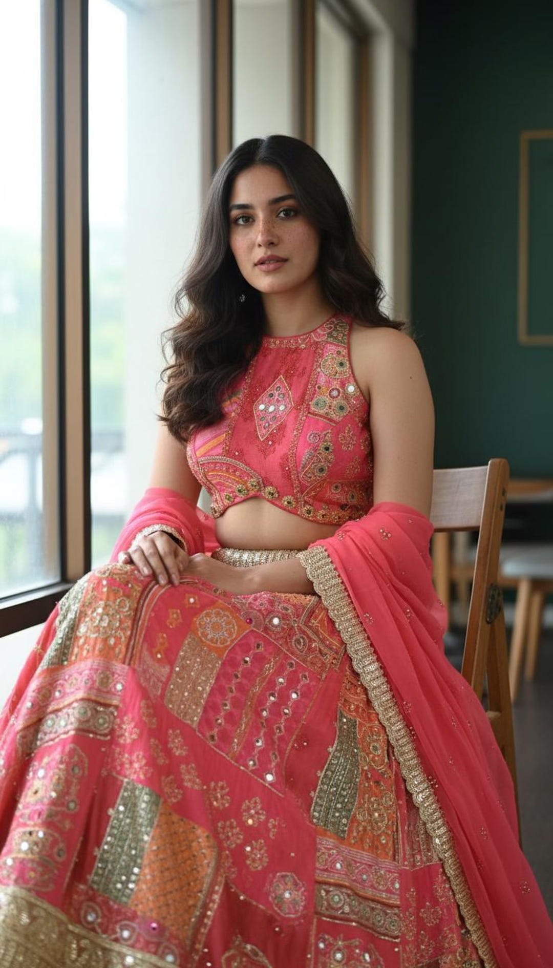Alia Bhatt Inspired Pink Patchwork Lehenga Choli - Etsy