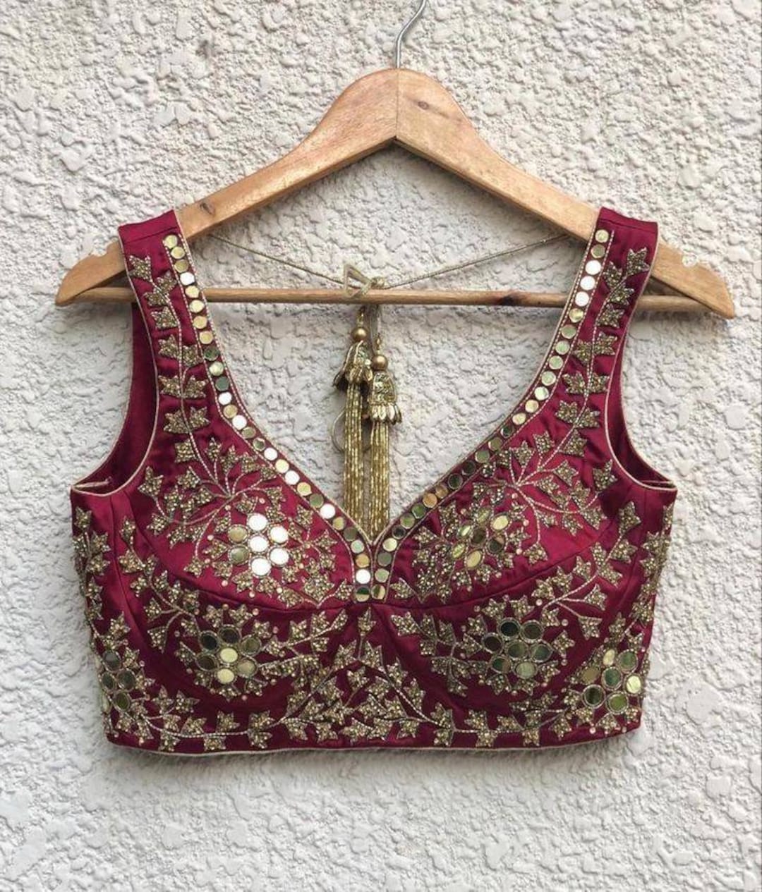 Wine Hand Work Blouse main image 0