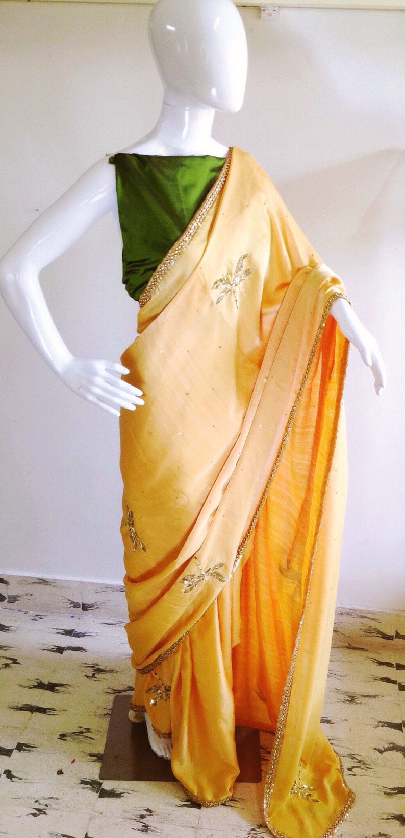 Yellow Premium Semi Silk Saree