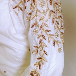 Ivory Pure Silk Kurta Set with Pearl & Zardozi Embroidery