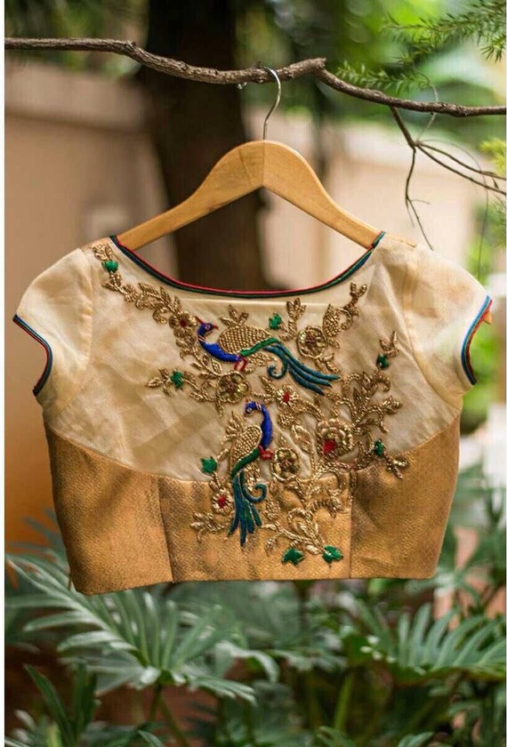Zardosi work sale blouse online shopping