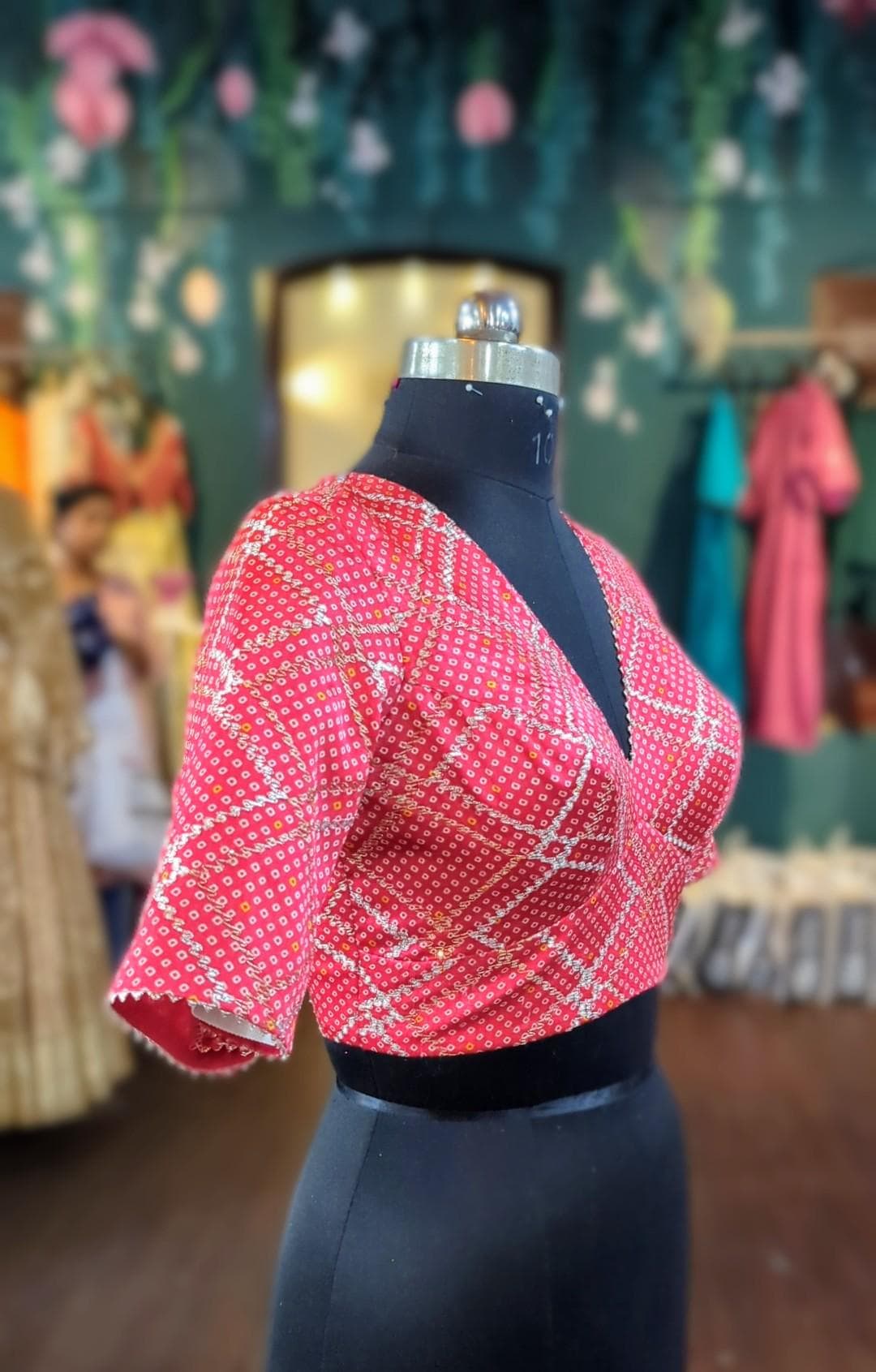 振袖ピンク（PATTI PATTI) KcPc New Launch Leheriya design chinon silk with katdana