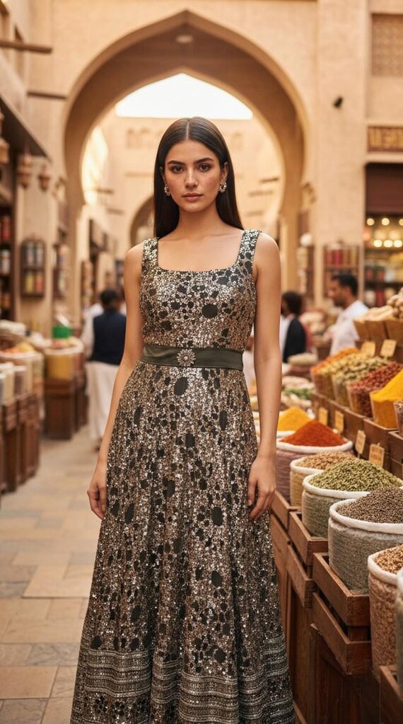 Sequin Maxi Gown | Olive Gold Indian Wedding Guest Dress - Etsy Sequin Maxi Gown | Olive Gold Indian Wedding Guest Dress - Etsy