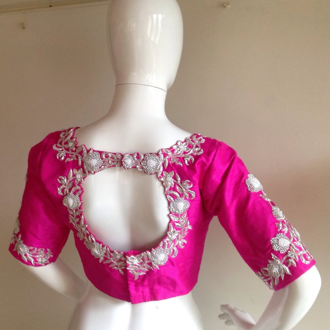 美品 akiki CUT JACQUARD BLOUSE/pink Pink Brocade Readymade Blouse 324562