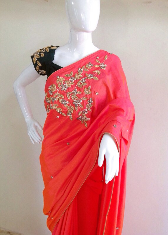 blouse for dark green silk saree