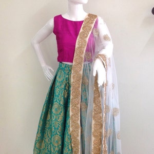 Susana Brocade Crop Top & Midi Skirt Set main image 0