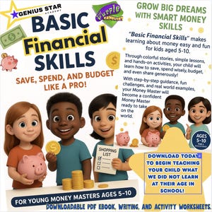 Financial Literacy for Kids Downloadable PDF Worksheet Bundle - Etsy