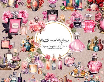 230+ Bottle and Perfume Clipart -Etsy Clipart Bundle, High-Quality PNG, instant download, Card Making, Digital Paper, clipart,