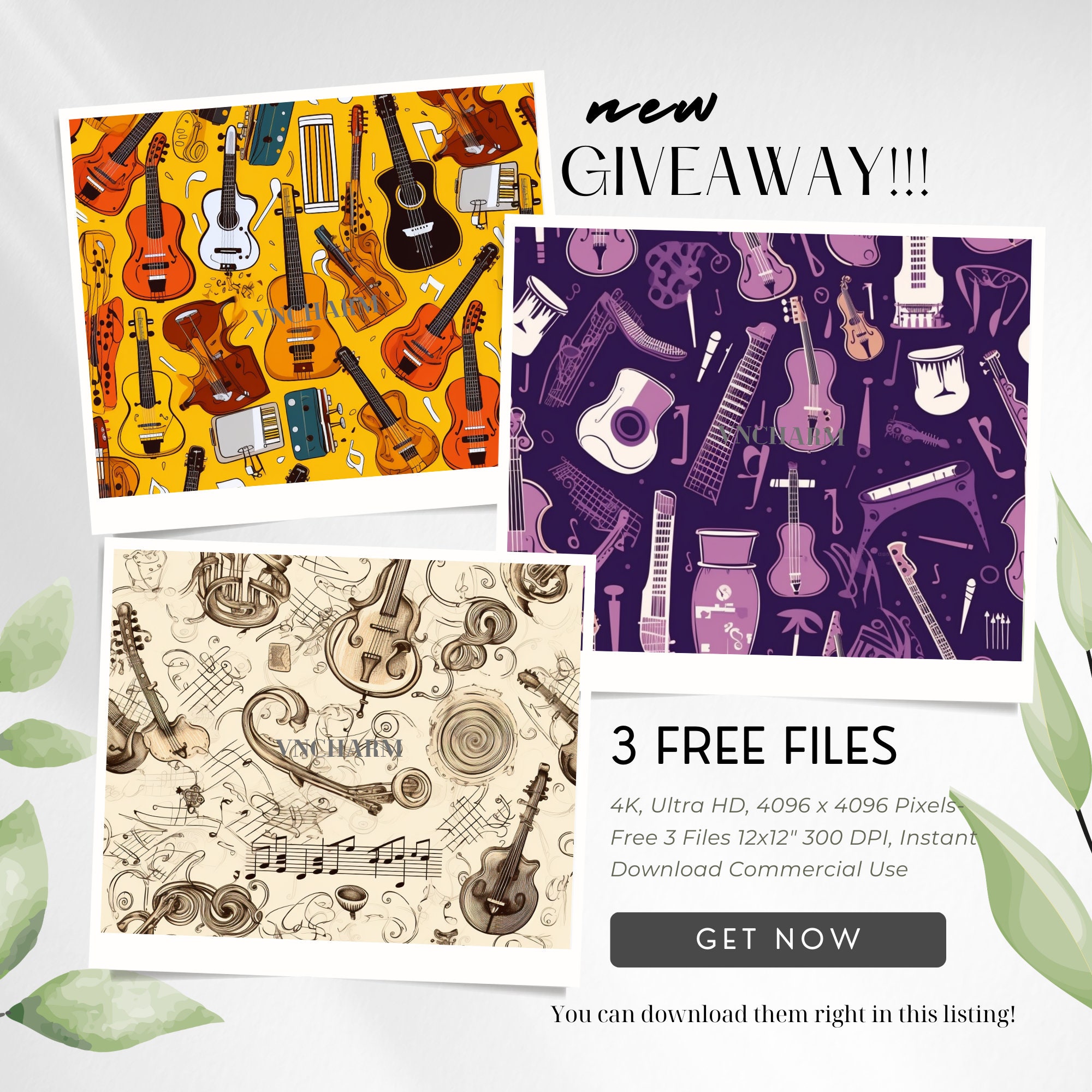 115+ Seamless Musical Instrument Repeat Pattern (4K, Ultra HD, 4096 X ...