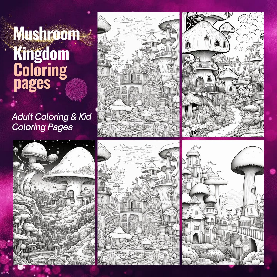 240 Mushroom Kingdom Coloring Pages, Adult Coloring Pages, Fantasy ...