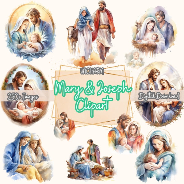 230+ Mary and Joseph Clipart— Etsy Clipart, High-Quality JPGs, Digital Download, Card Making, Digital Paper Craft, Junk Journals, 300 DPI