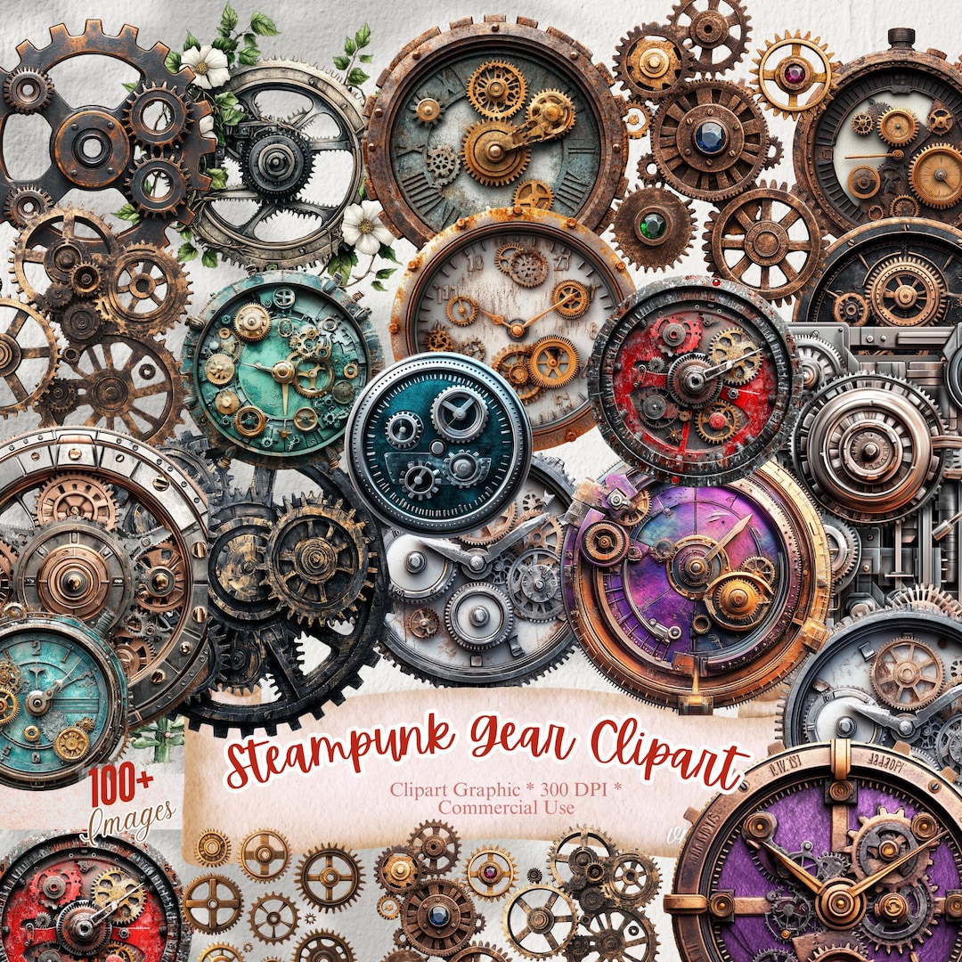 100+ Steampunk Gear Clipart | Steampunk PNG Steampunk Gauge PNG ...