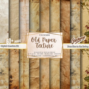 60+ Old Paper Textures, Vintage Antique Distressed Aged Paper digital paper pack vintage paper backgrounds instant download commercial use