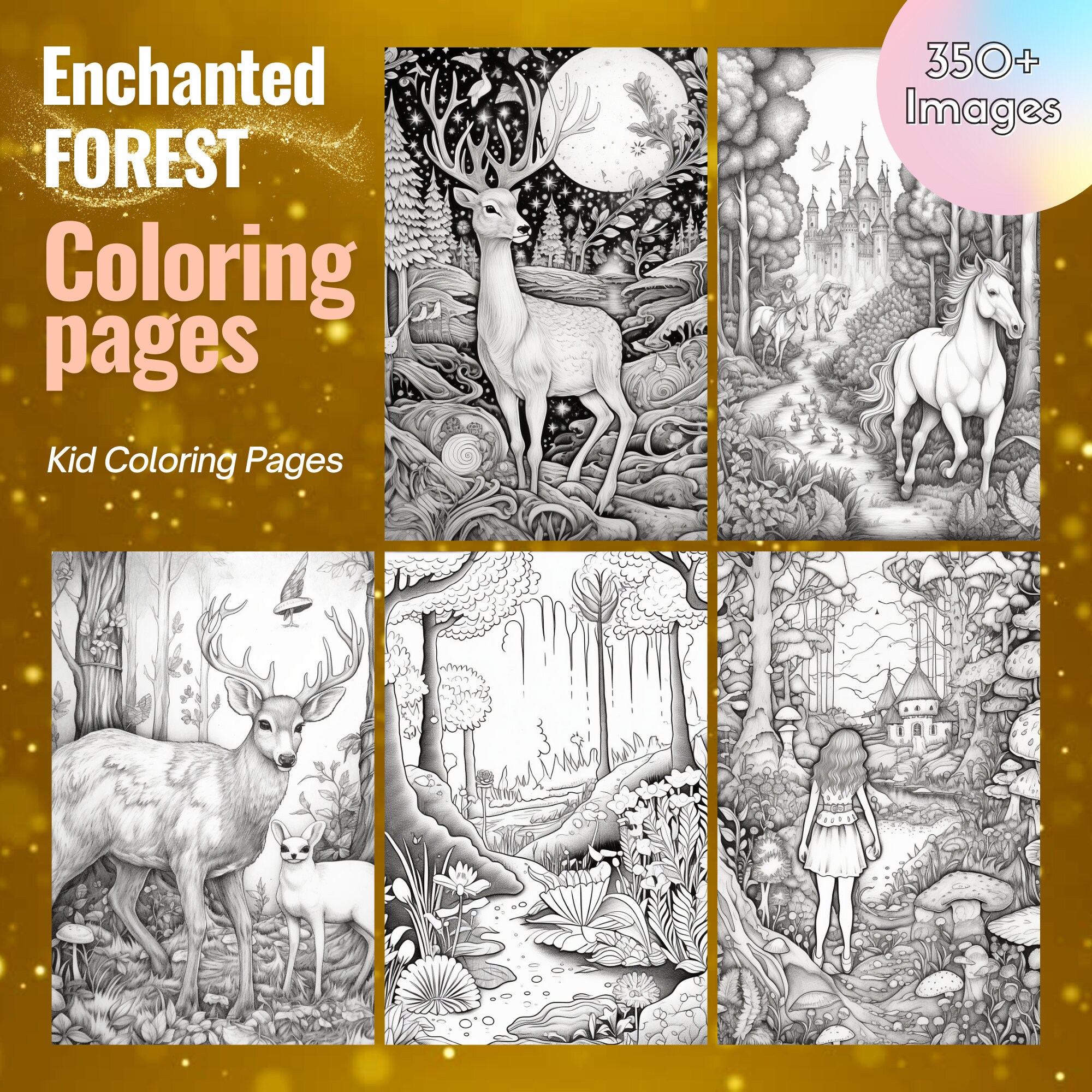 Enchanted Forest Coloring Pages 350 Forest Coloring Sheet, Forest ...