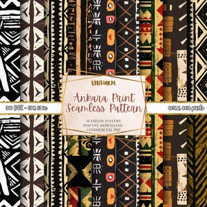 110 Ankara Print Seamless Pattern (4K, Ultra HD, 4096 x 4096 Px) 12x12&quot; 300 Dpi Instant Download Commercial Use African print, dashiki