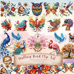 Imágenes prediseñadas de pájaro en quilling: más de 240 imágenes prediseñadas de pájaro en quilling, imágenes PNG de pájaro en quilling, gráficos de pájaro en quilling, diseño de pájaro, ilustración, arte de pájaro en quilling