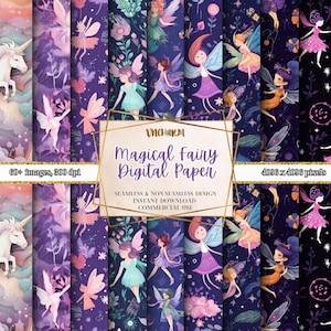60+ Mystical Fairy Digital Paper, Mystical Scrapbook Paper, Fairytale Background, Magical Fairy Digital Background, Fairy Printable