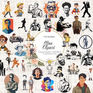 230+ Mann Clipart: Mann Clipart, Gentleman Clipart, Mann Clipart, Menschen Clipart, sofortiger Download, schöner Mann, kommerzielle Nutzung