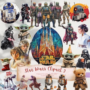 Plus de 130 cliparts Starwars 2 | Image clipart Star wars, personnages Star wars, Grogu, Mandalorian, Star wars PNG, luke skywalker, yoda