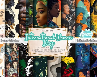 55+ Women Day druckbares Design (4K, Ultra HD, 4096 x 4096 Px) 12x12 "300 Dpi Sofortiger Download Kommerzielle Nutzung