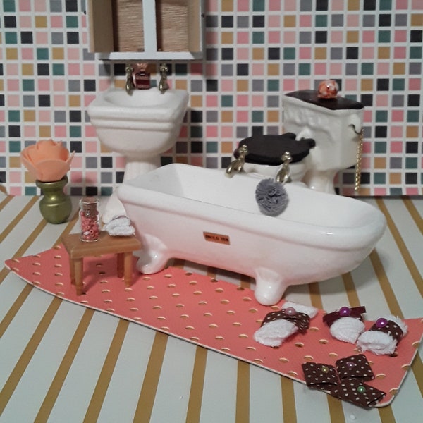 Dollhouse Bathroom Set Etsy