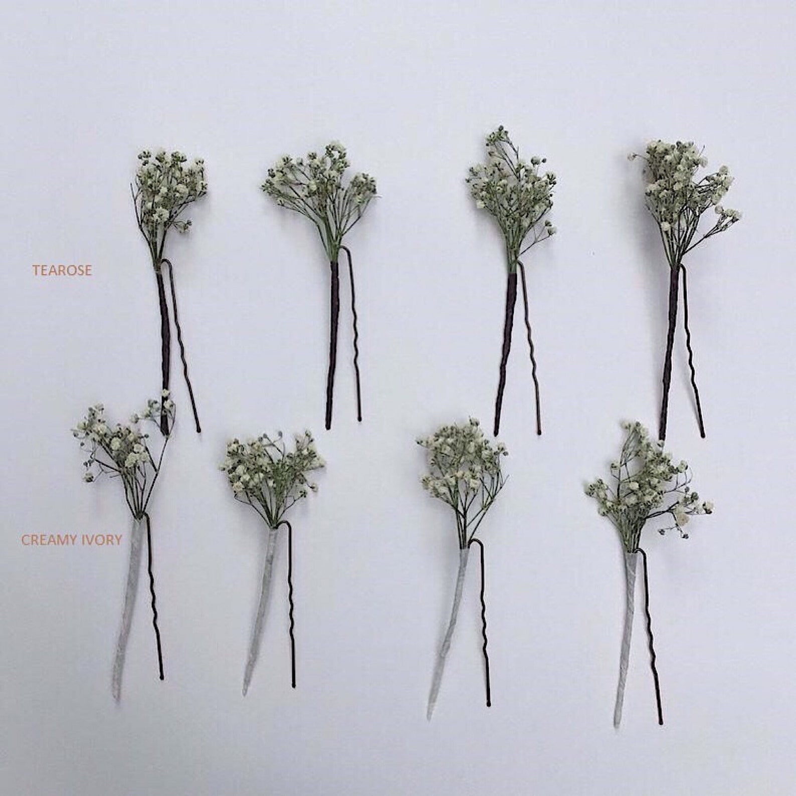 Dried Flower Gypsophila Hair Pins/hair Picks/baby's Breath Etsy UK