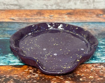 Handmade ceramic stoneware spoon rest