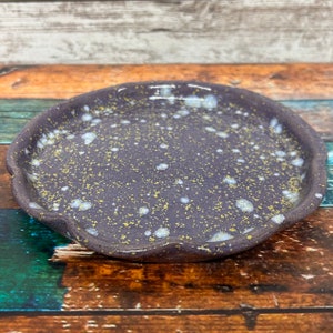 Handmade ceramic stoneware plate