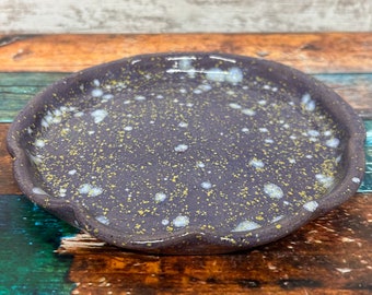 Handmade ceramic stoneware plate