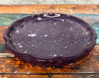 Handmade ceramic stoneware plate