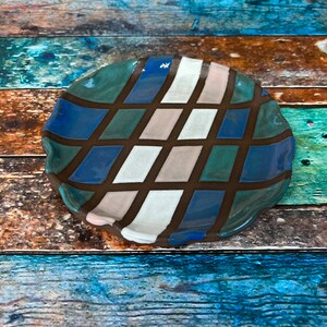 Handmade ceramic stoneware plate