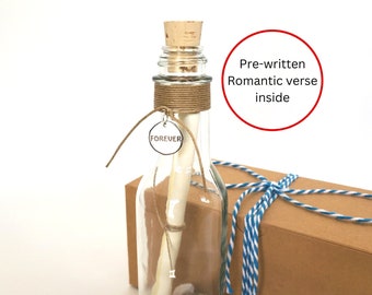 Romantic Poem Message in a Bottle | Anniversary Gift