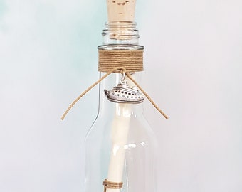 Your Personalized Cruise Invitation Message in a Bottle - Gift Boxed