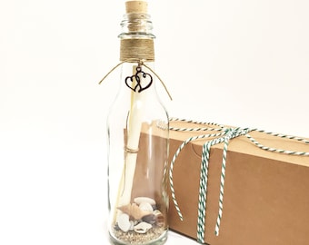 ROMANTIC Anniversary Gift | PRE-WRITTEN Love Poem | Wife Husband Girlfriend Boyfriend Partner Spouse | Message in a Bottle + Gift Box