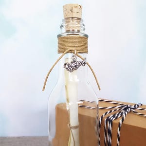 Birthday Card Message in a Bottle | Send Your Personalized Birthday Message Instead of a Card | 115 Charm Choices | Unique Handmade Gift