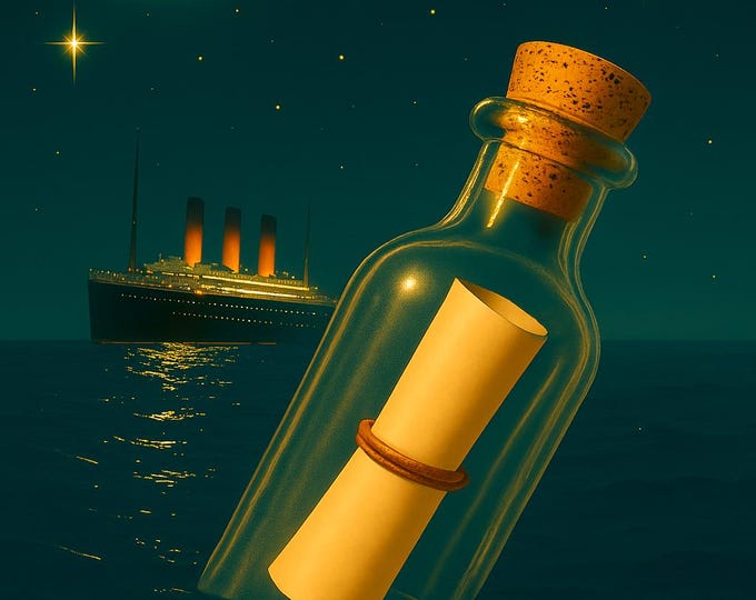 Real Floating Message in a Bottle Kit + Blank Paper | Launchable Leakproof | Write Your Message - Release