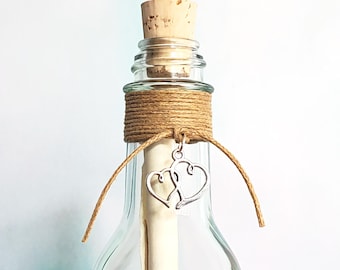 Personalized Message in a Bottle in Gift Box | Write Anything You Want