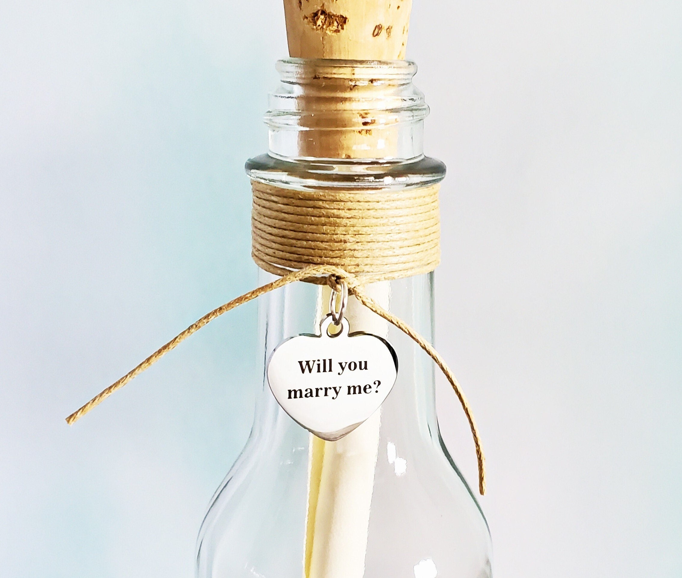 Will You Marry Me? Message in a Bottle | Your Custom Proposal | Unique Marriage Proposal to Keep Forever | Personalized Memento in Gift Box
