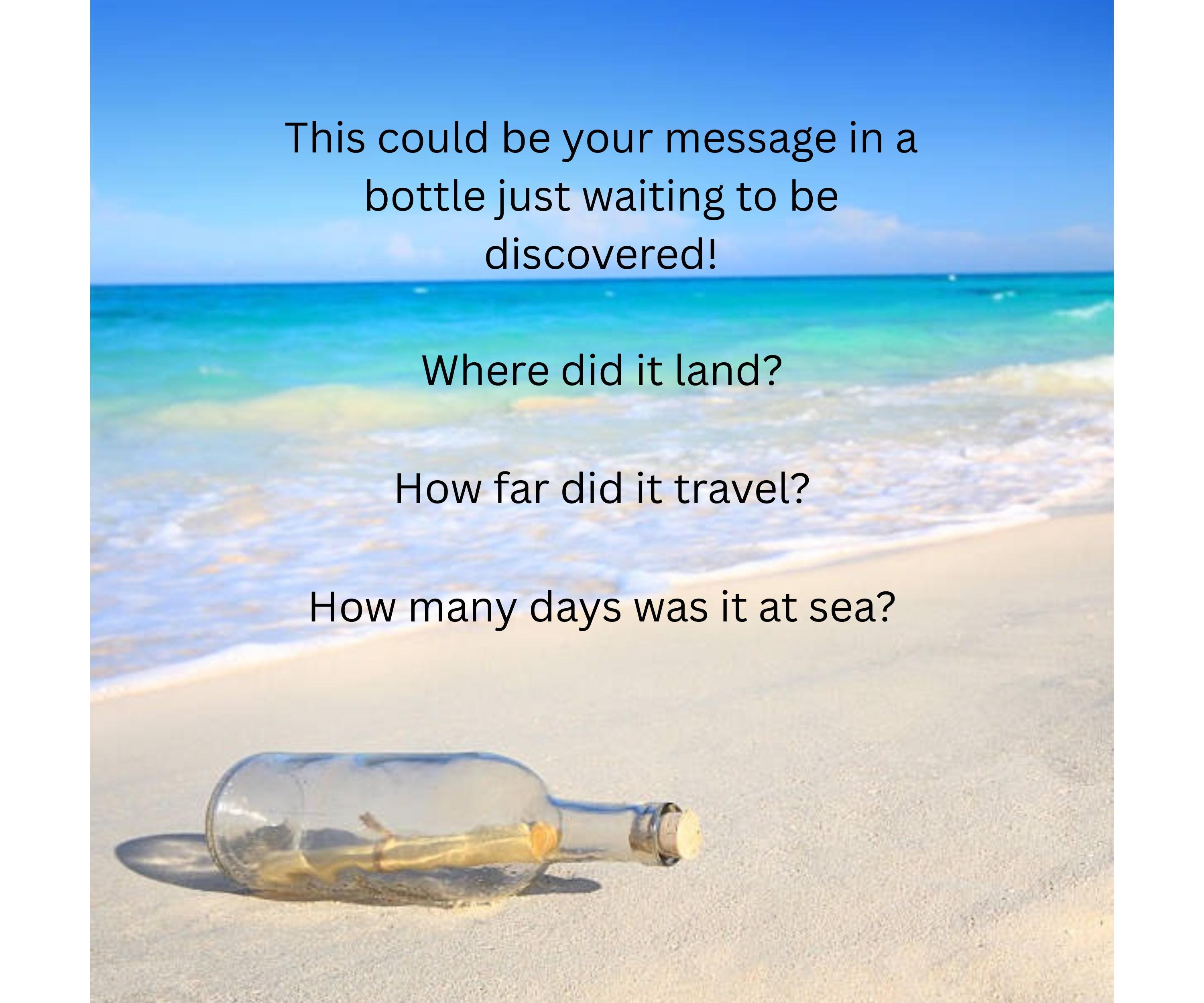 Real Floating Message in a Bottle Kit + Blank Paper | Launchable ...